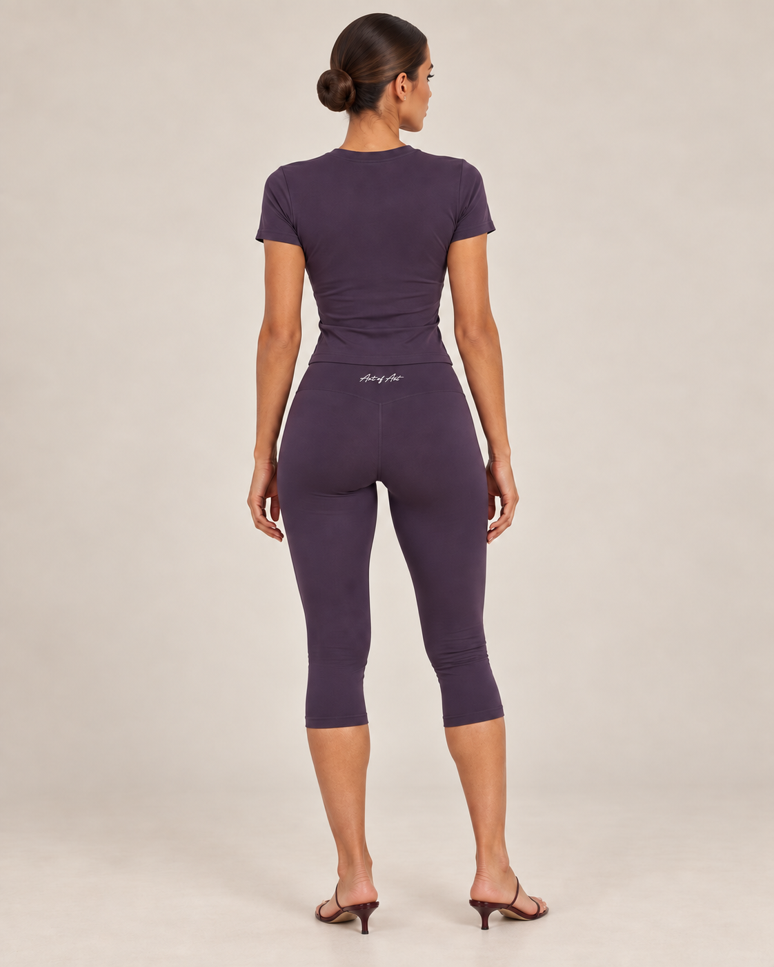 Plum Sculpt Capri Set