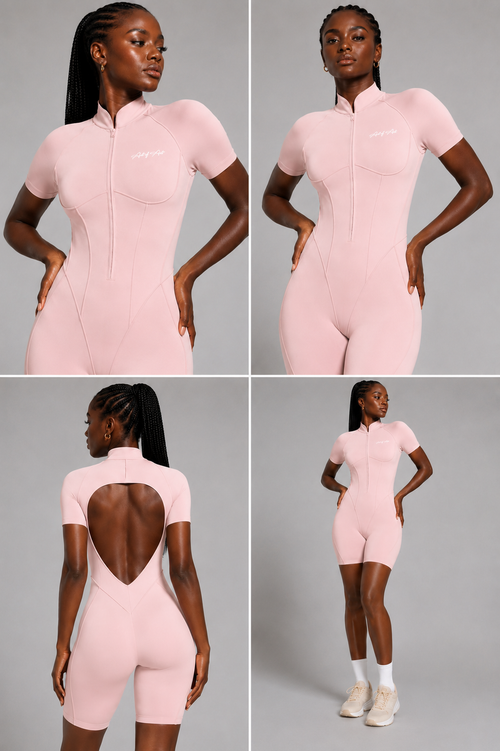 ACT Blush Sculpt Zip Romper
