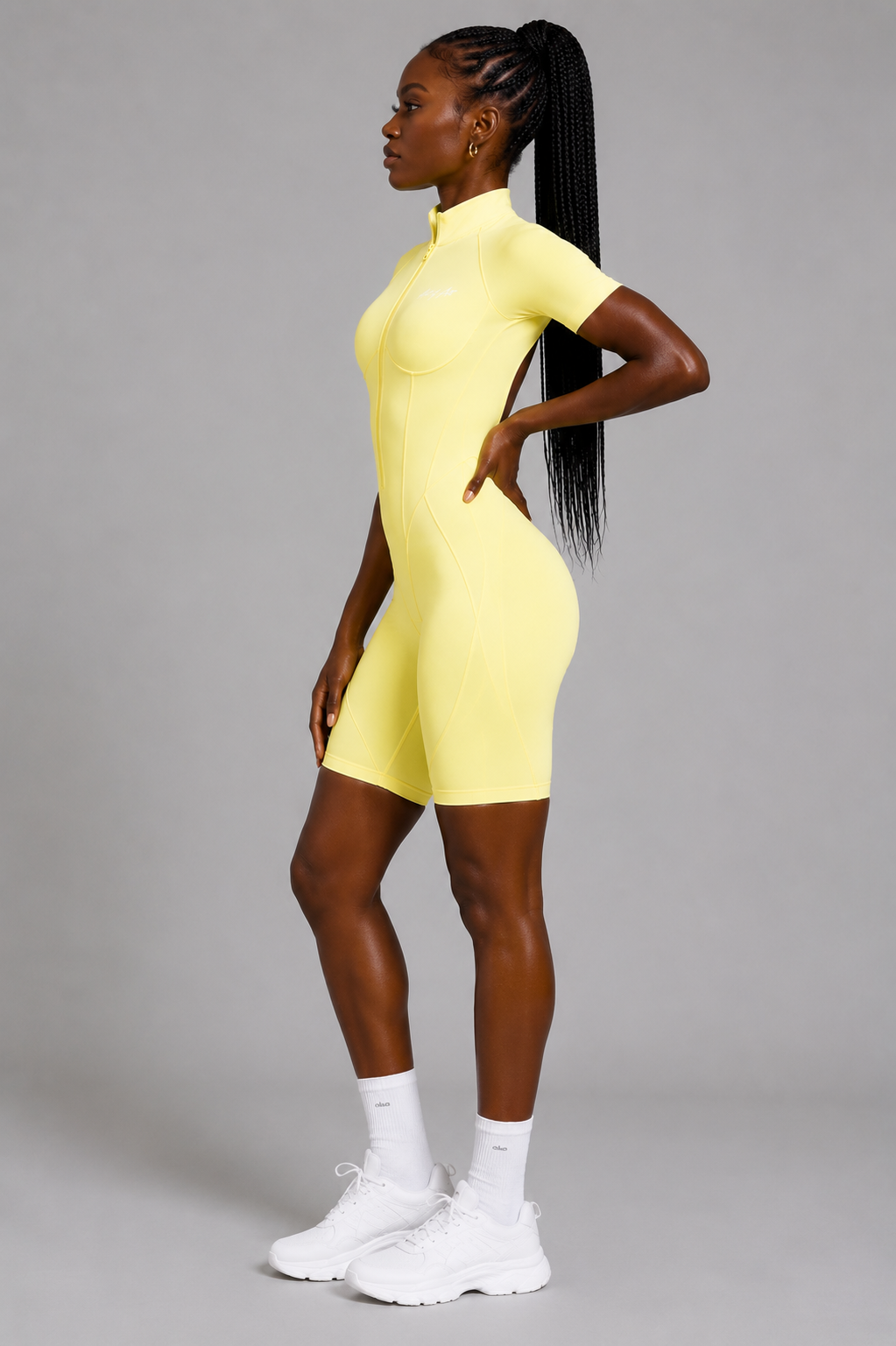 ACT Lemon Sculpt Open-Back Romper
