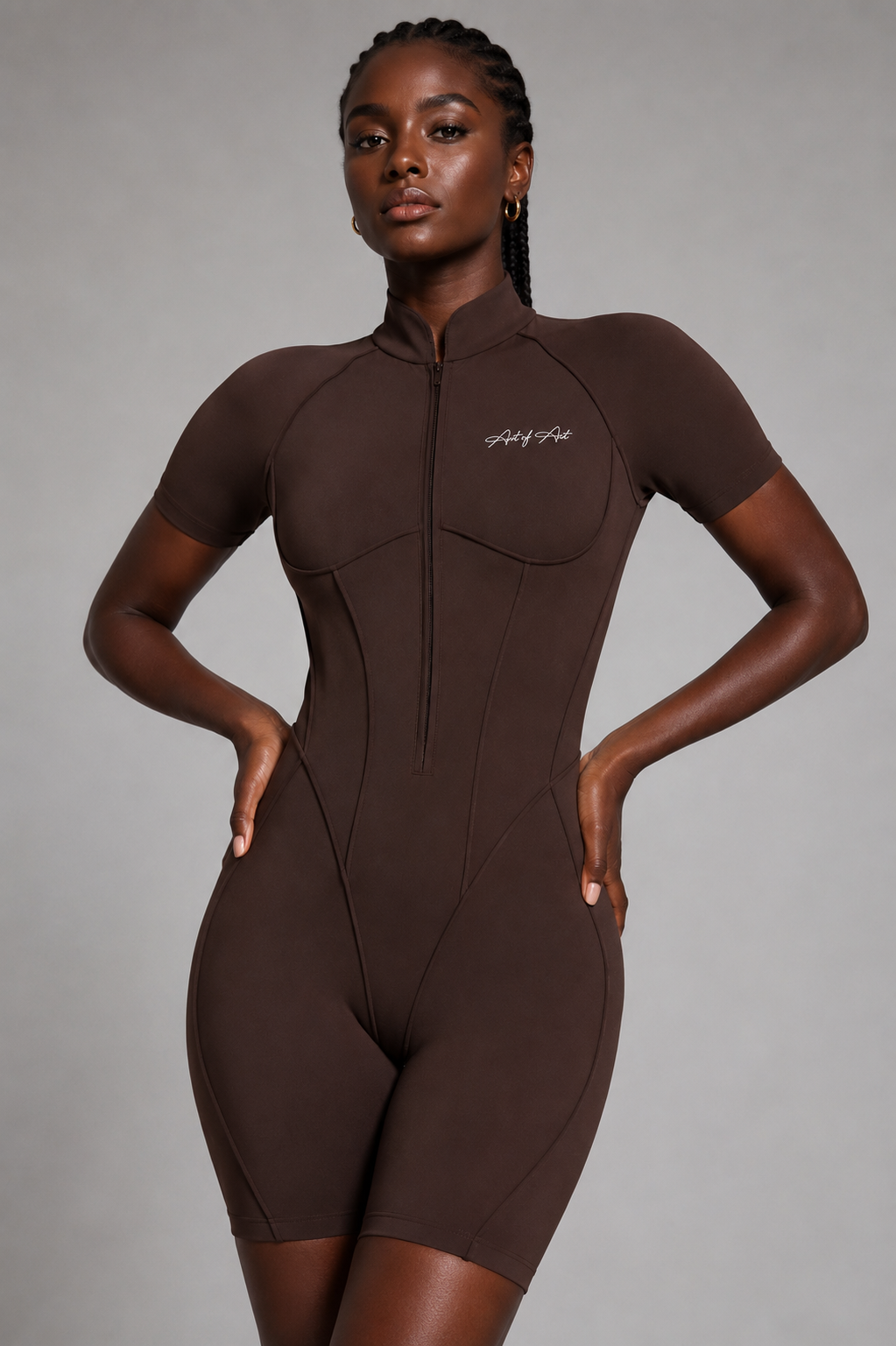 ACT Cocoa Sculpt Zip Romper