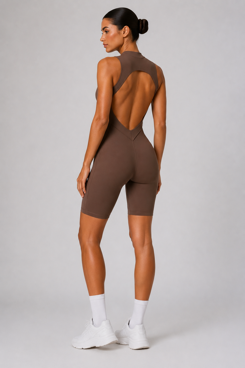 ACT Cocoa Sculpt Open-Back Romper