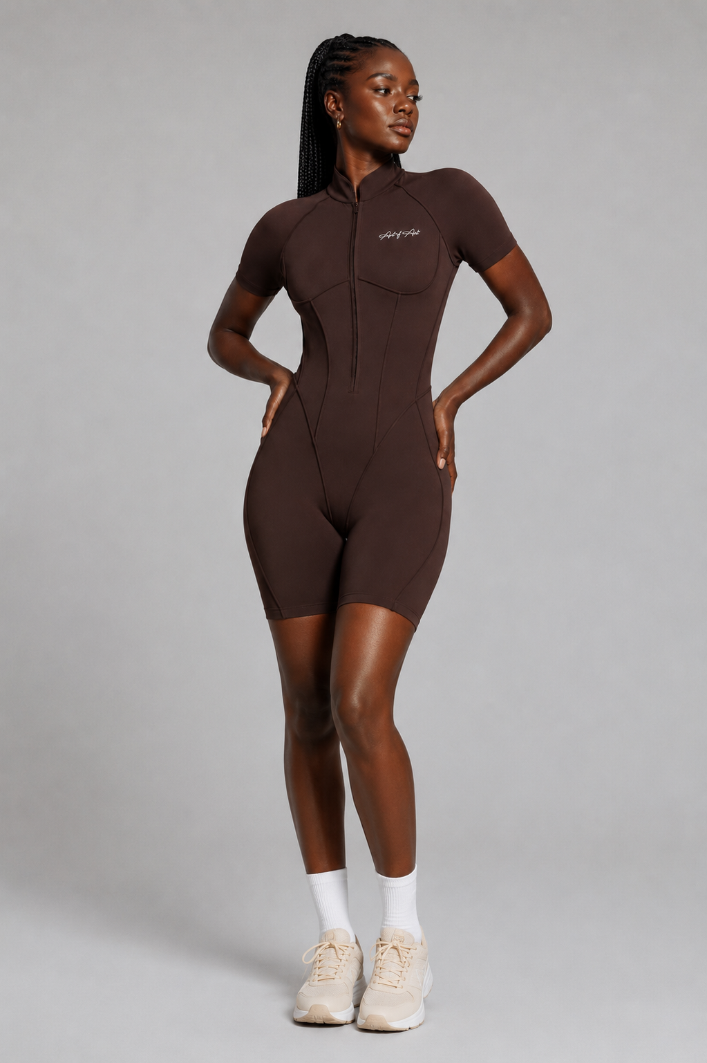 ACT Cocoa Sculpt Zip Romper