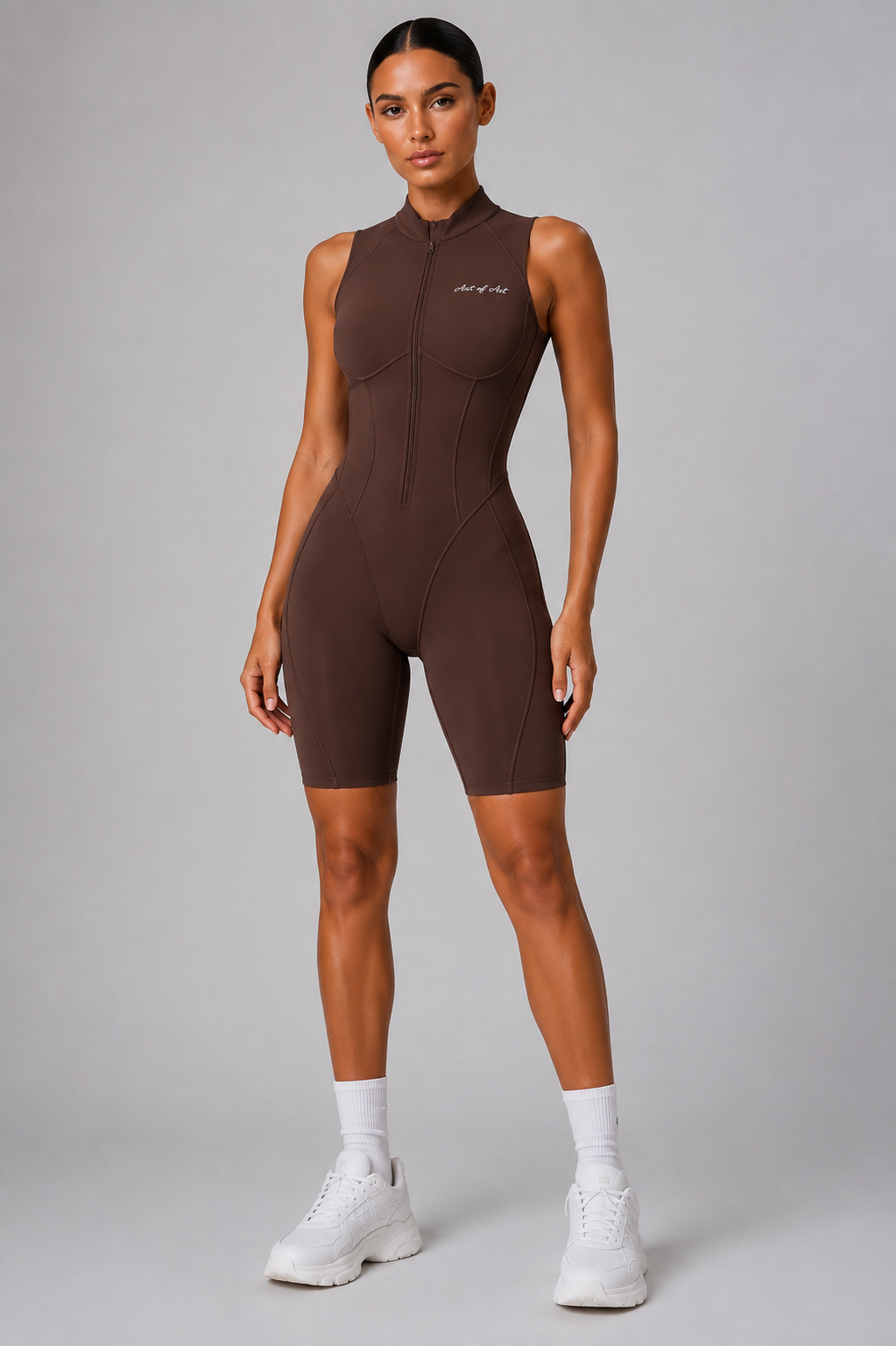 ACT Cocoa Sculpt Open-Back Romper