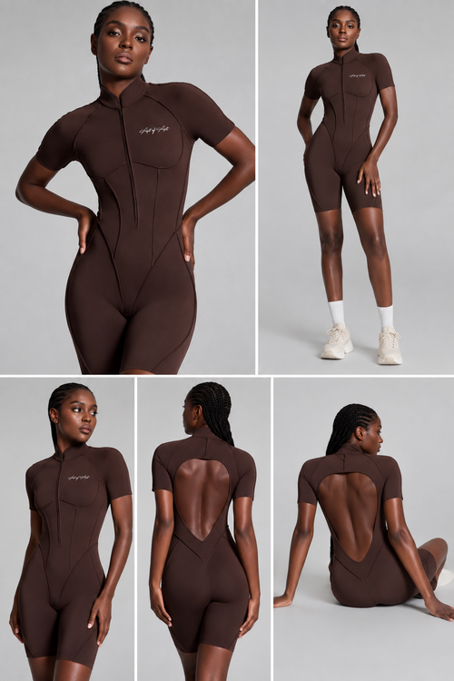 ACT Cocoa Sculpt Zip Romper